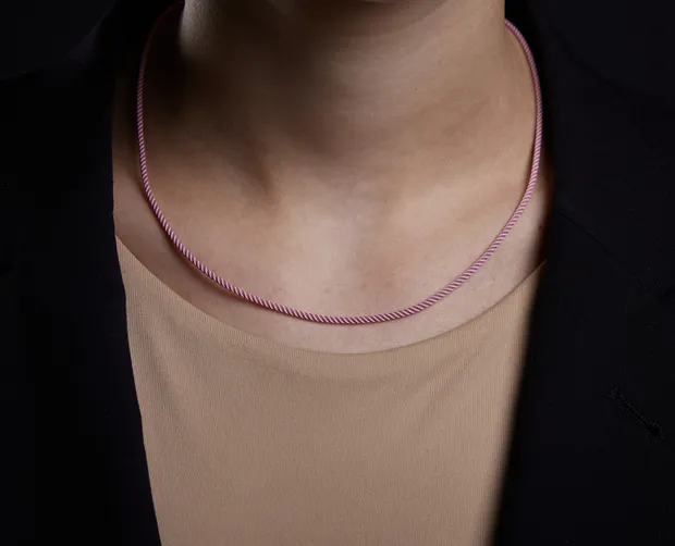 Шовковий шнурок з срібною застібкою Мілан 6010/2,0 мілан