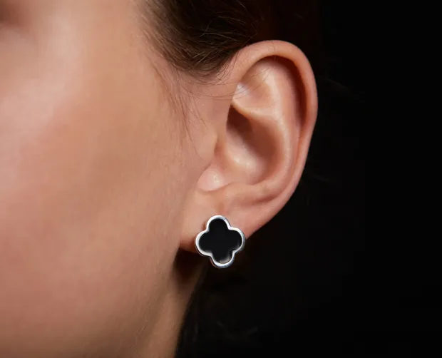 Срібні сережки англійська застібка ван кліф Вікторія 477С