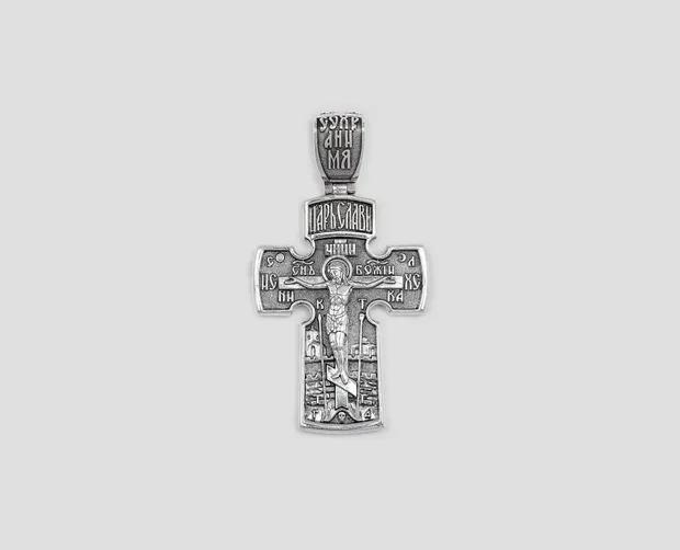 Срібний хрестик Архангел Михайло К45 ч