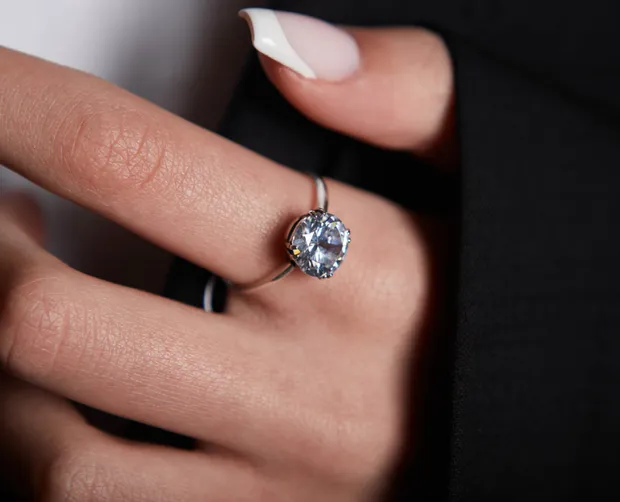 Срібна каблучка Великий Фіаніт 10422