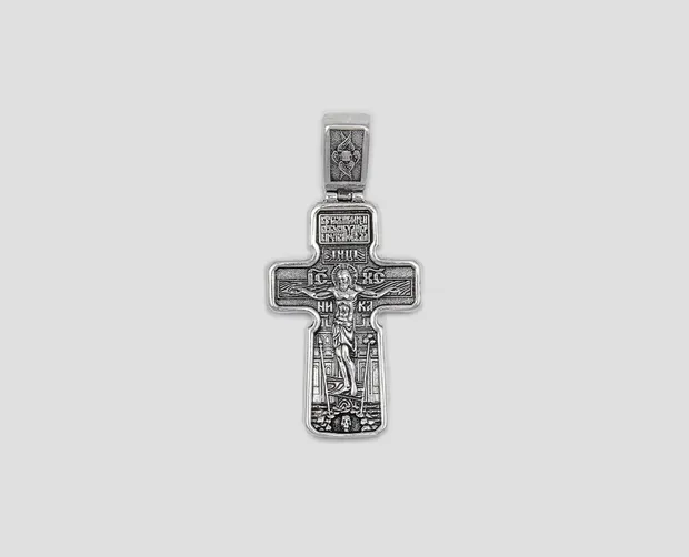 Срібний хрестик Архангел Михайло К44 ч
