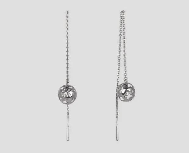 Срібні сережки протяжки Ляленька 261740