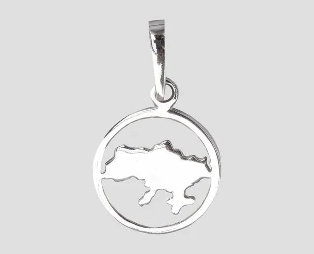 Срібна підвіска Україна 3-2107-Rh