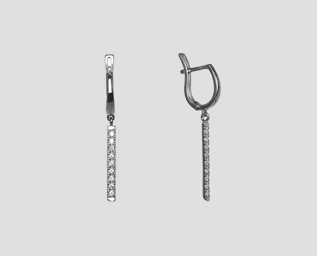 Срібні сережки англійська застібка Варшава 262221