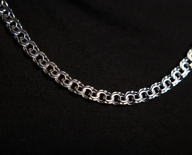 Срібний ланцюжок Плоский Бісмарк ц.6007/26