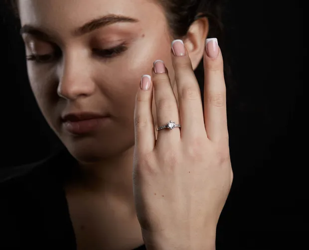 Срібна каблучка Для Заручин 1622686