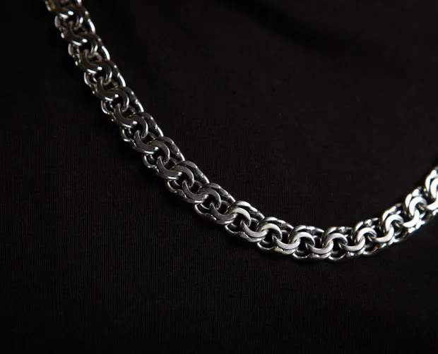 Срібний ланцюжок Плоский Бісмарк ц.6007/80