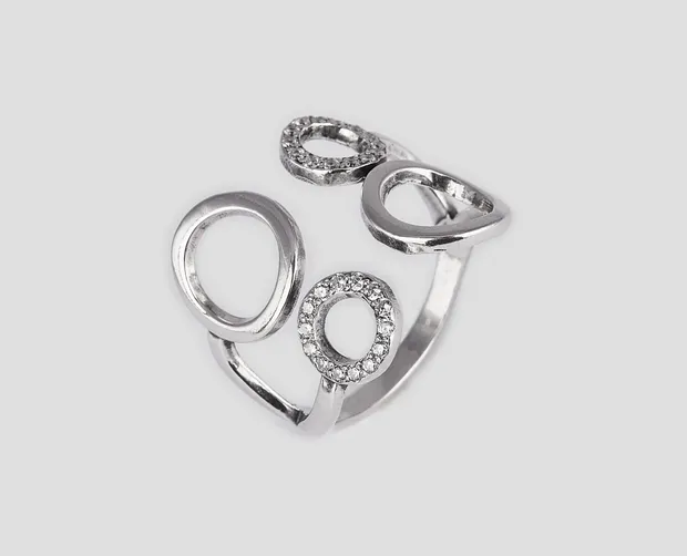 Срібна каблучка Розімкнуті Кільця 12073