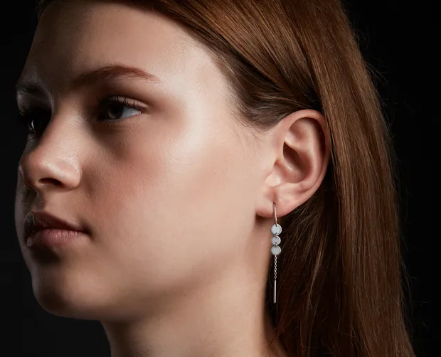 Срібні сережки протяжки Монетки 902-01495