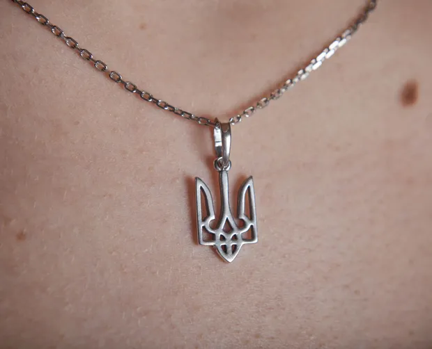 Срібна підвіска Тризуб 32094/3