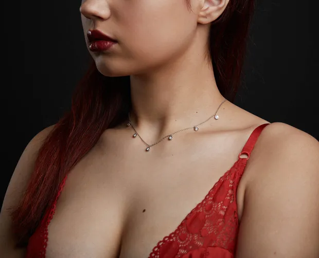 Срібне кольє Бейонсе 862158