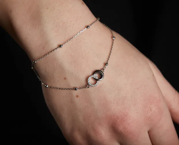 Срібний браслет Два Кілечка С5385-Б