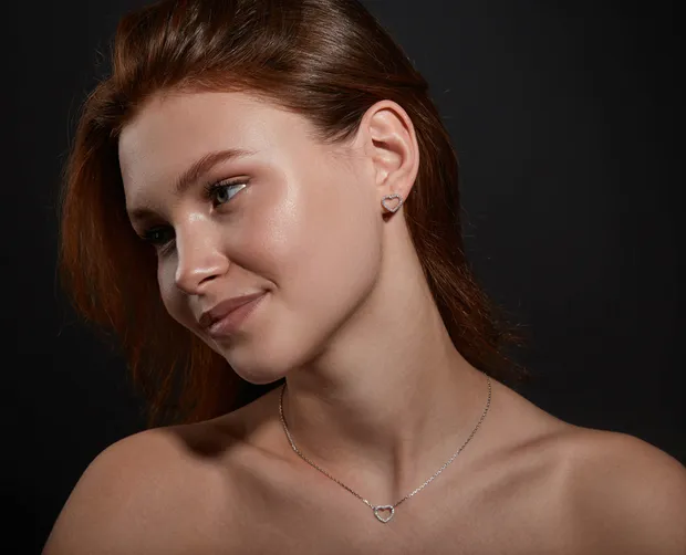 Срібне кольє Сердечко 1212.40р