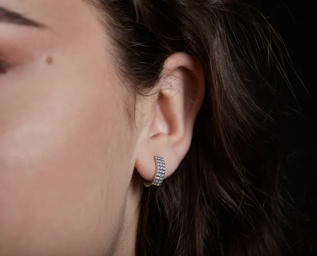 Срібні сережки англійська застібка Мадонна 262875