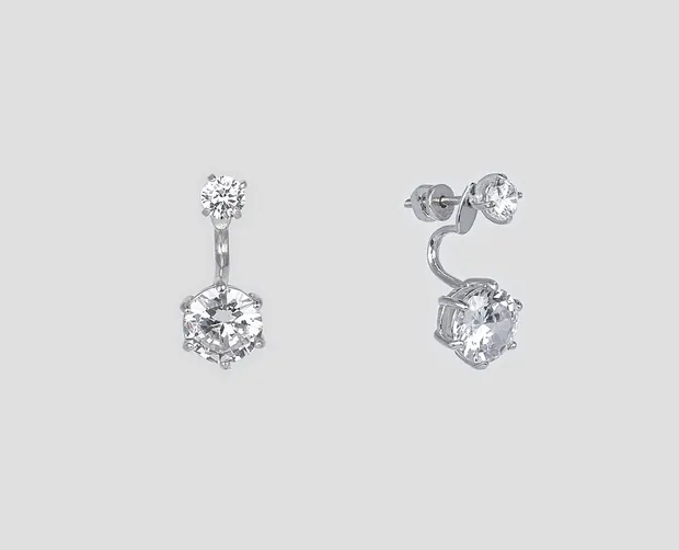 Срібні сережки джекети Сенс 24022/1