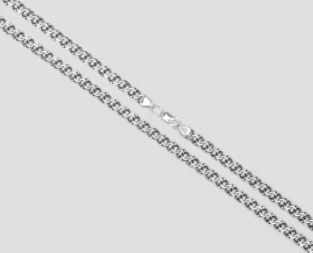 Срібний ланцюжок Плоский Бісмарк ц.6007/16