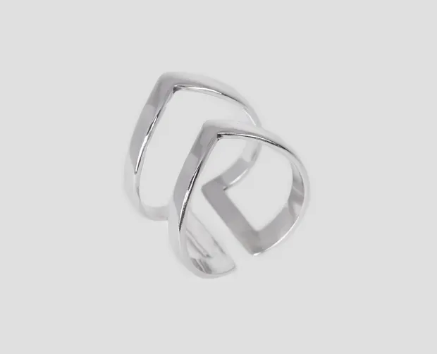 Срібна каблучка Дві Хвильки 12030