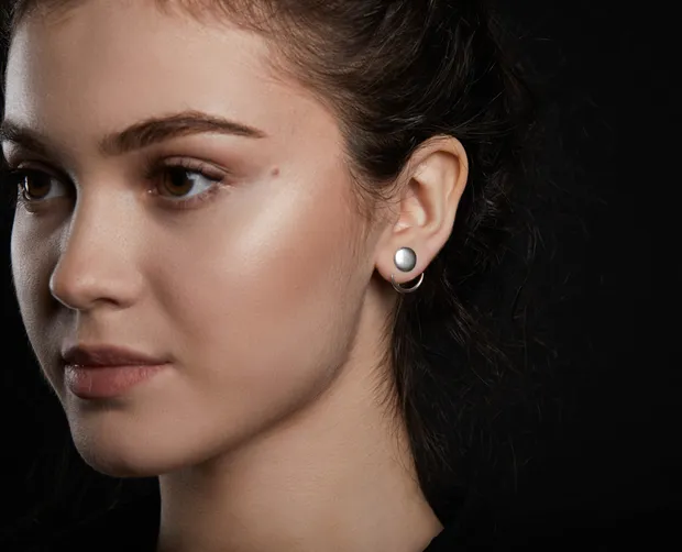 Срібні сережки джекети Схід 82098