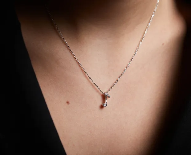 Срібне кольє Нота 1231475