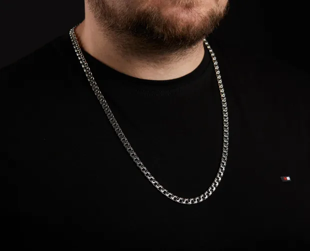 Срібний ланцюжок Плоский Бісмарк ц.6007/30