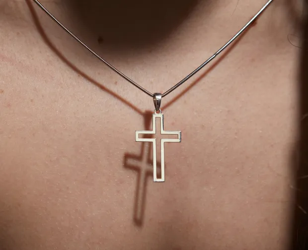 Срібний декоративний хрестик Прямий 1306.10