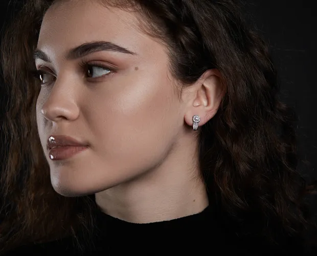 Срібні сережки Бруклін 7036 Р