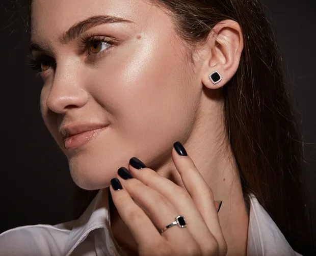 Срібні сережки пусети  Барбара 1129.10С