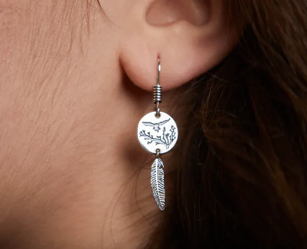 Срібні сережки з французькою застібкою Селевіт 24090