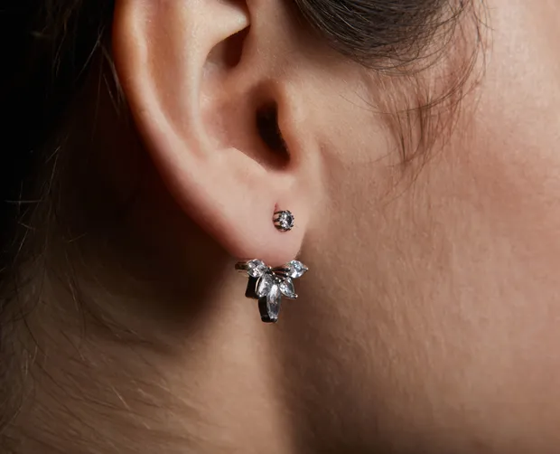 Срібні сережки джекети Дейнеріс 24075