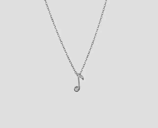 Срібне кольє Нота 1231475