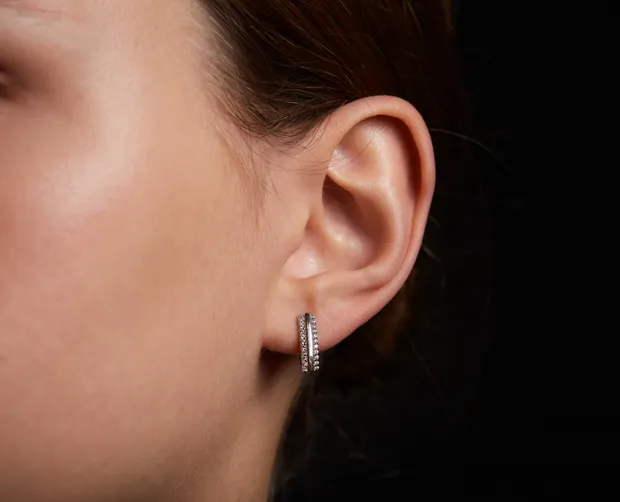 Срібні сережки англійська застібка Вікторія 702С