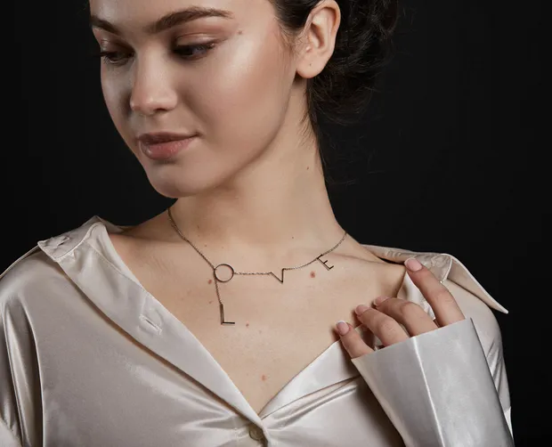 Срібне кольє LOVE 861093